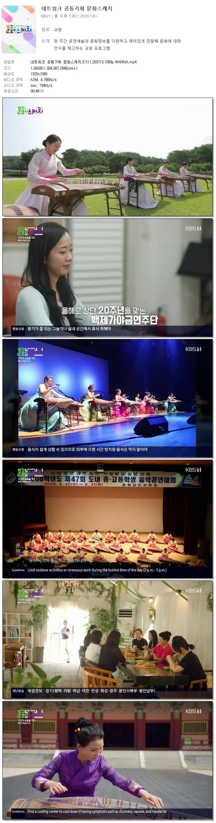 네트워크 공동기획 문화스케치.E311.260713.1080p.WANNA