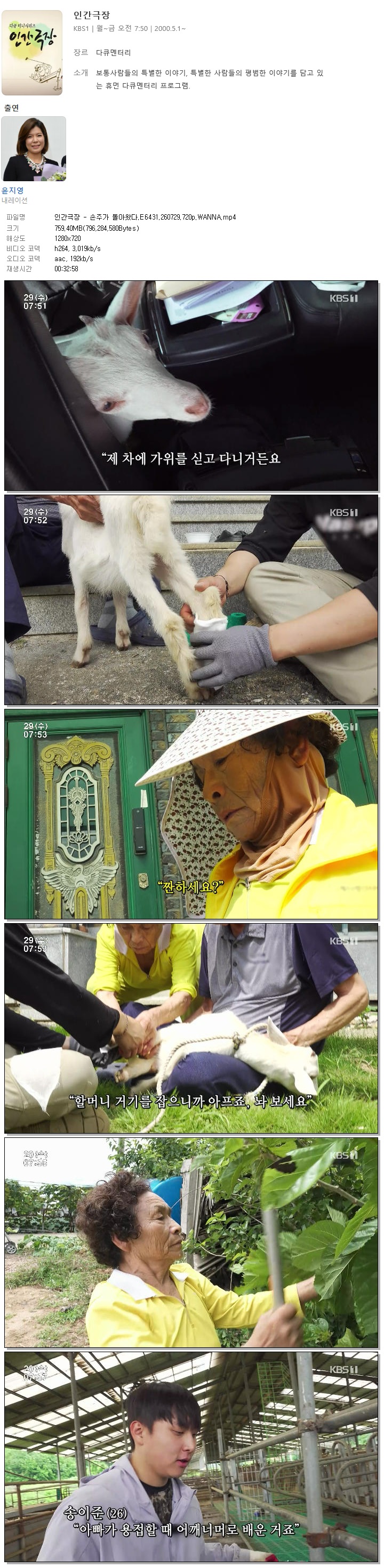 인간극장 - 손주가 돌아왔다.E6431.260729.720p.WANNA