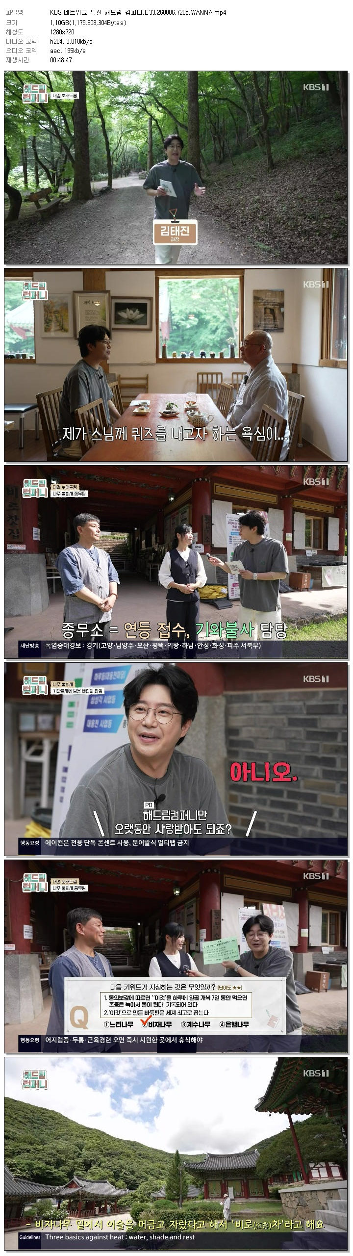 KBS 네트워크 특선 해드림 컴퍼니.E33.260806.720p.WANNA