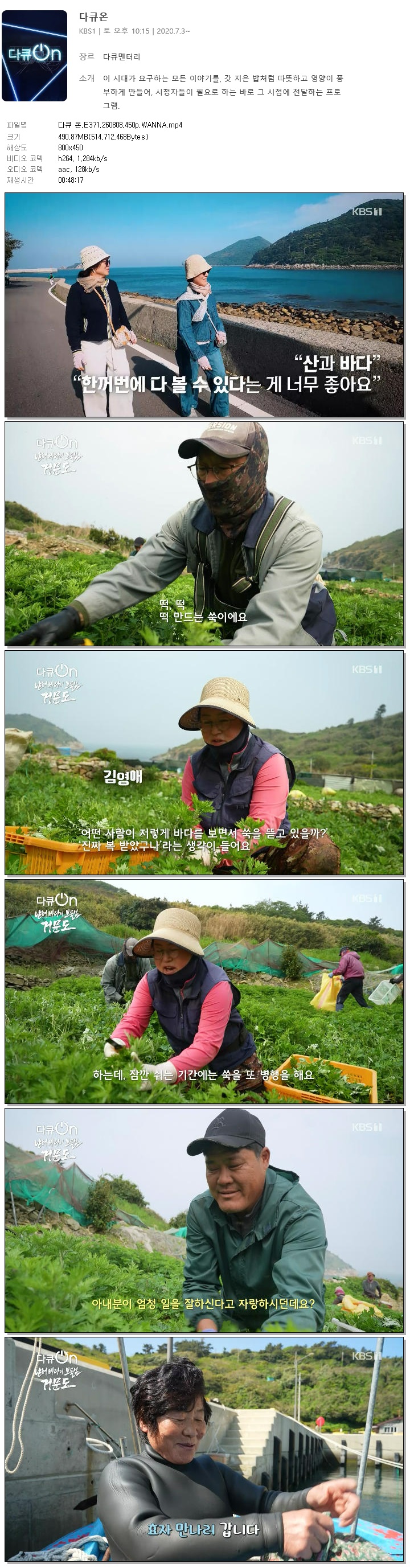 다큐 온.E371.260808.450p.WANNA