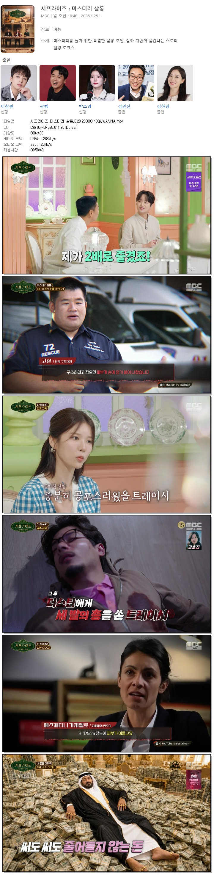 서프라이즈 미스터리 살롱.E28.260809.450p.WANNA