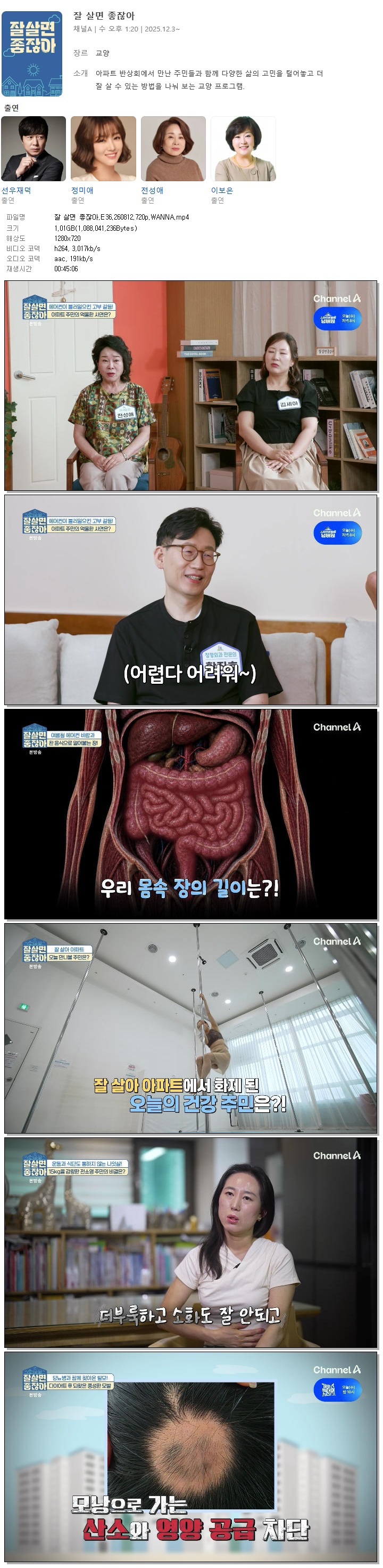 잘 살면 좋잖아.E36.260812.720p.WANNA