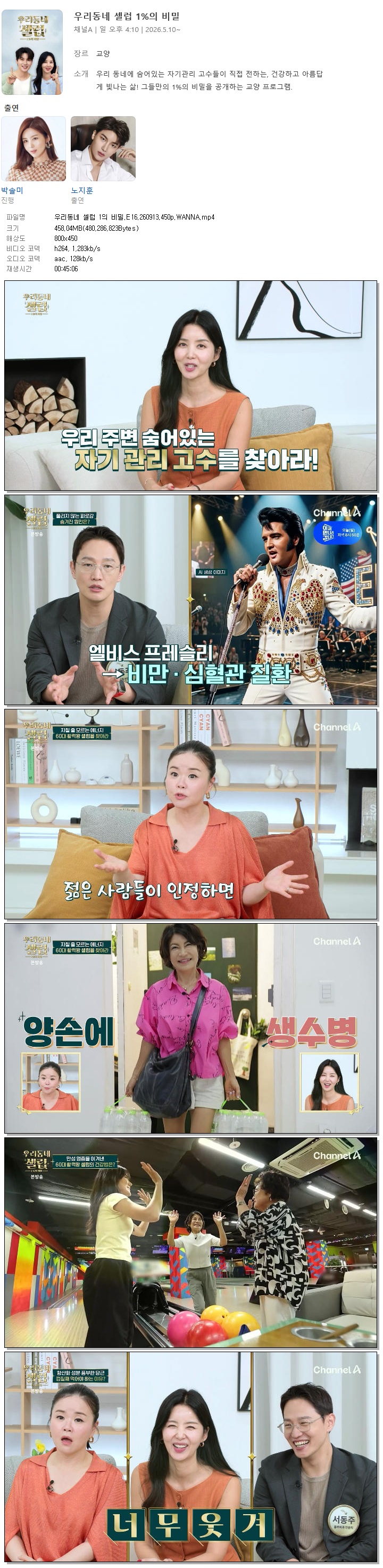 우리동네 셀럽 1의 비밀.E16.260913.450p.WANNA
