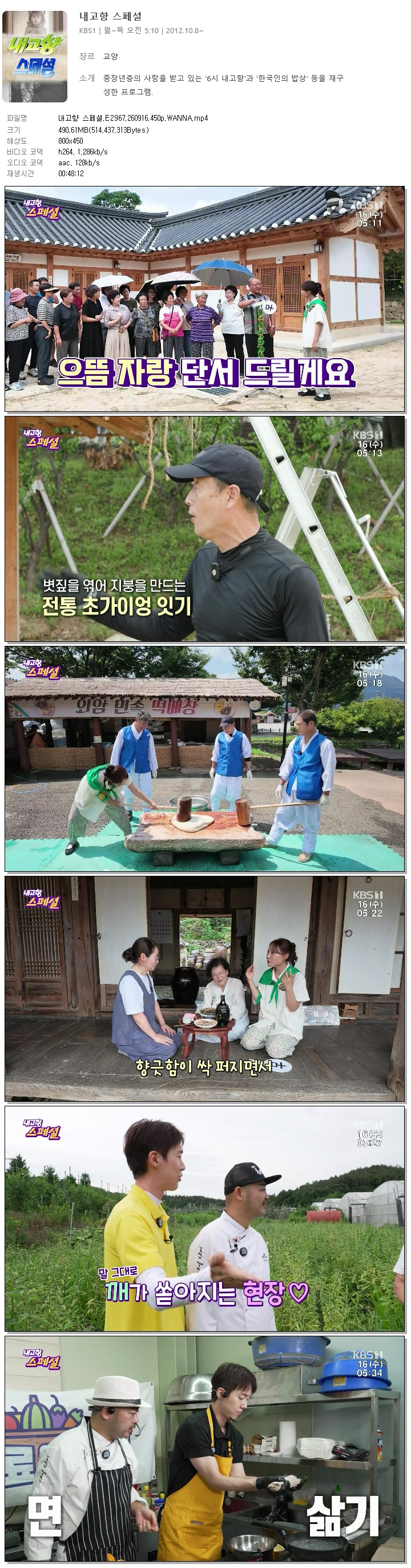 내고향 스페셜.E2967.260916.450p.WANNA