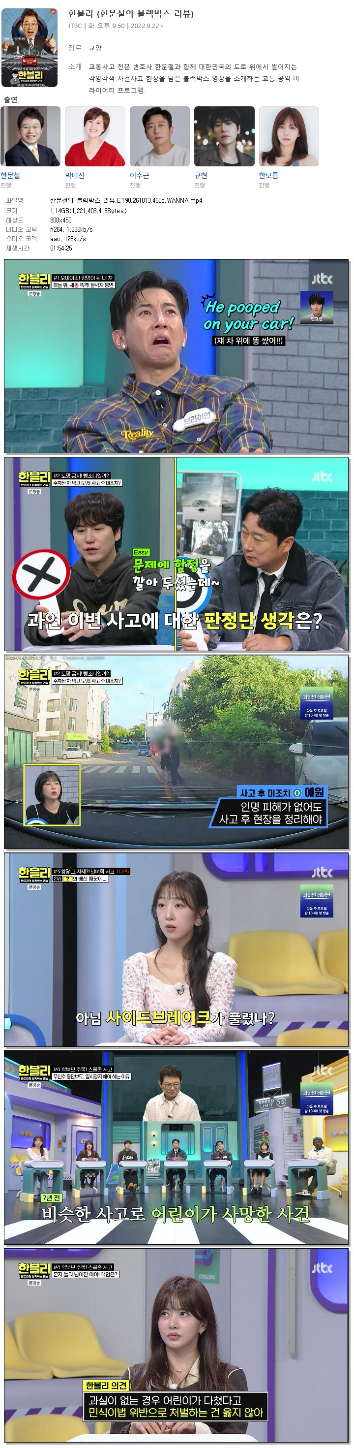 한문철의 블랙박스 리뷰.E190.261013.450p.WANNA